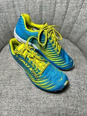 Hoka U Crescendo XD Light Blue Green Running Spikes Women’s 8.5 ≈ Men’s 7.0